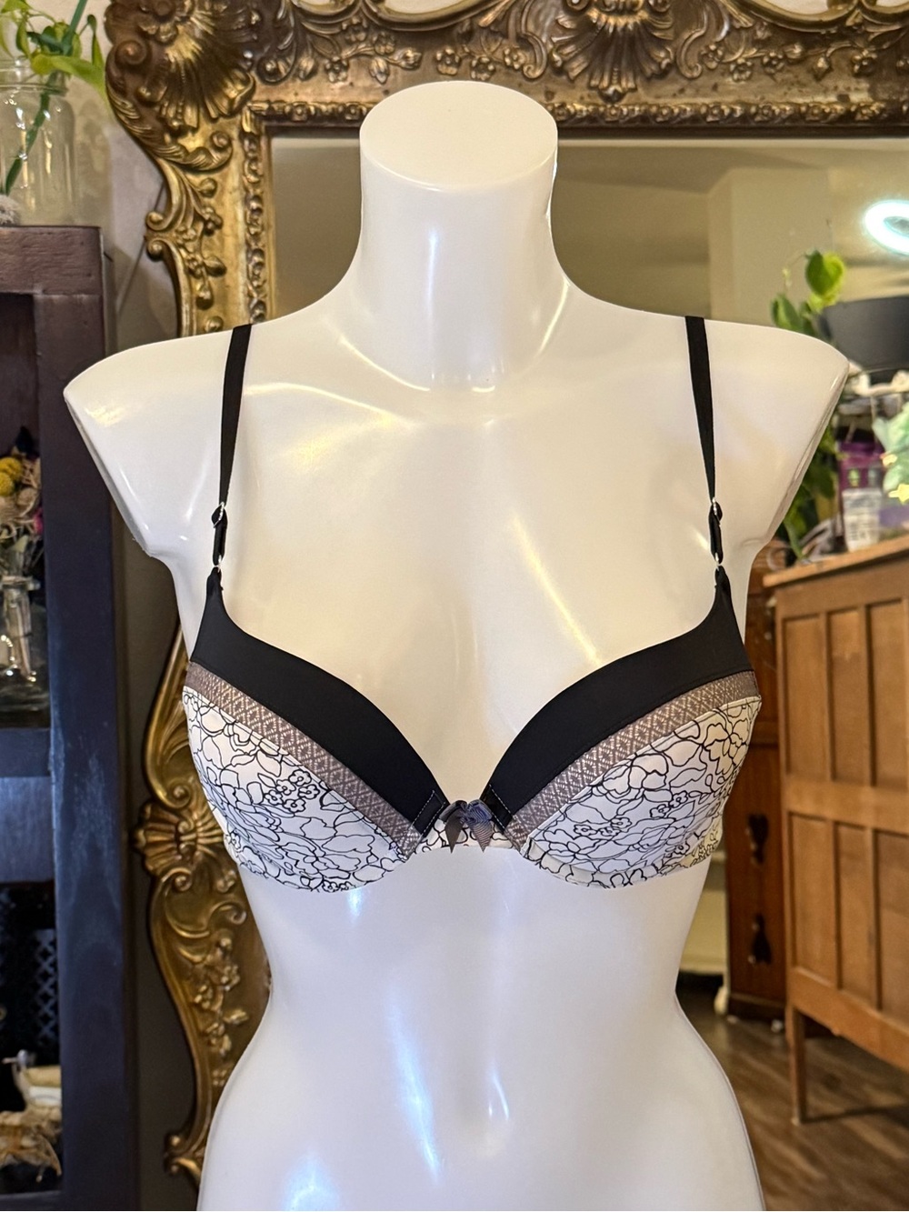 Lily of France plunge push up bra